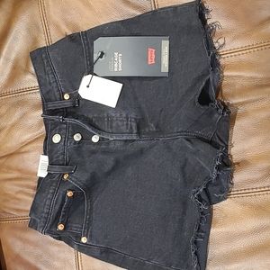 Levi black high waisted shorts (NWT)